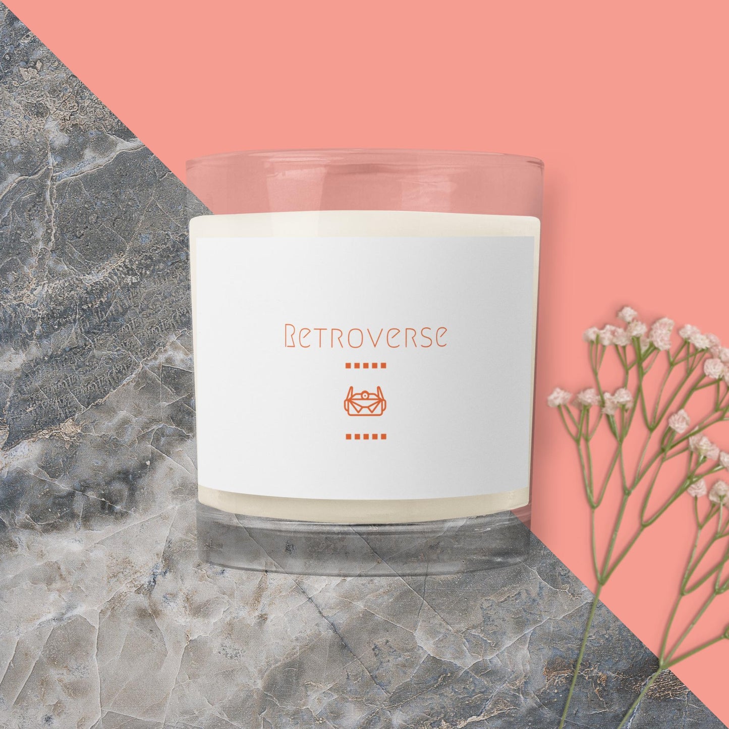 Glass jar soy wax candle